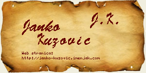 Janko Kuzović vizit kartica
